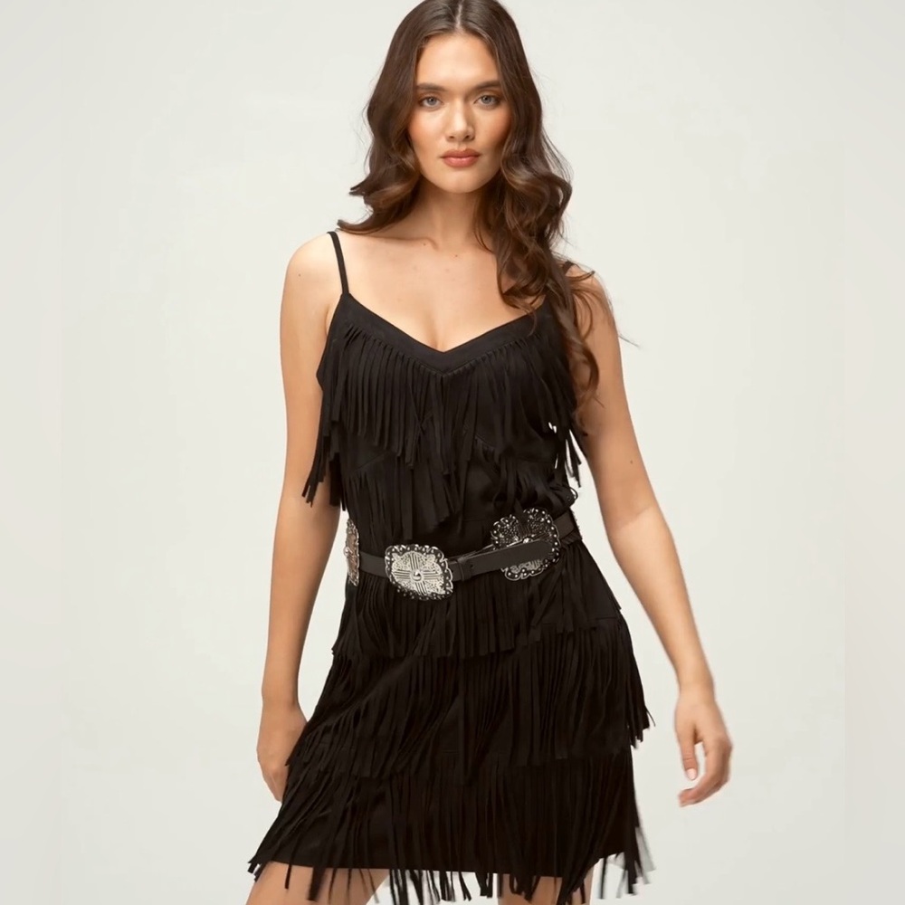 Black Western-Inspired Silver Concho Belt - Women